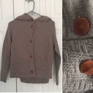 Anthropologie Sleeping on Snow Wool Cape Sweater